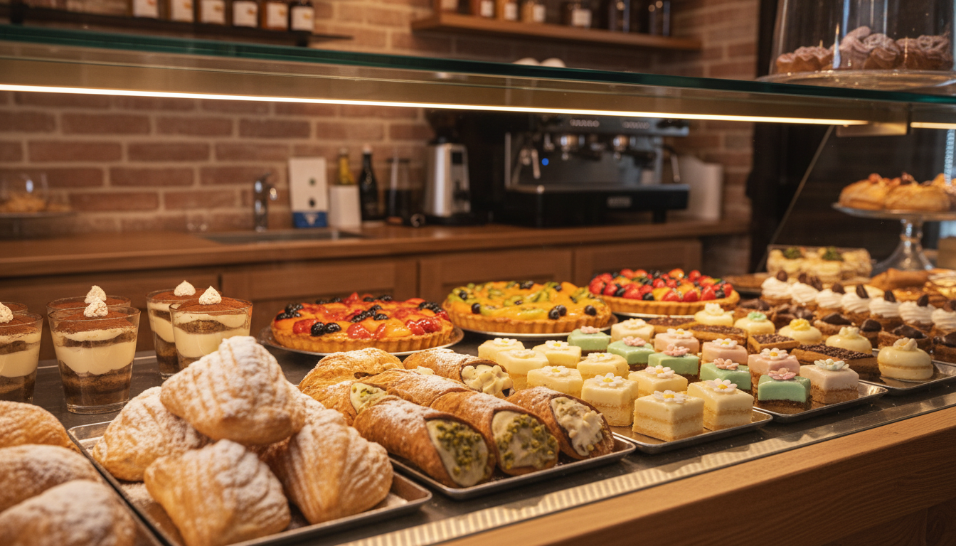 Italian pastry display